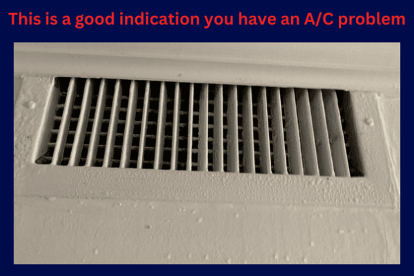 Condensation on Air Conditioning Vent
