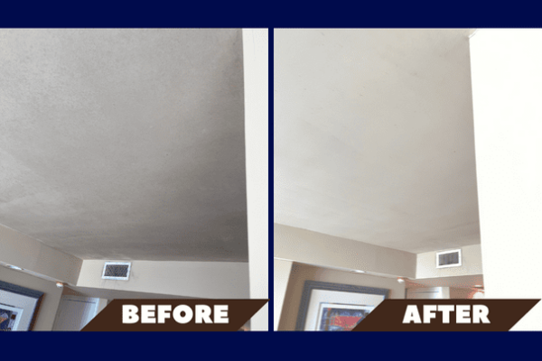 Mold on Ceiling Before and After